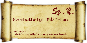 Szombathelyi Márton névjegykártya
