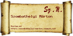 Szombathelyi Márton névjegykártya