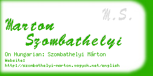 marton szombathelyi business card